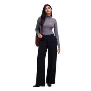 Madewell XXS Black Wide Leg Crepe Pull-On Pants NWT Work to Weekend
